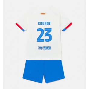 Barcelona Jules Kounde #23 Udebanesæt Børn 2023-24 Kort ærmer (+ korte bukser)
